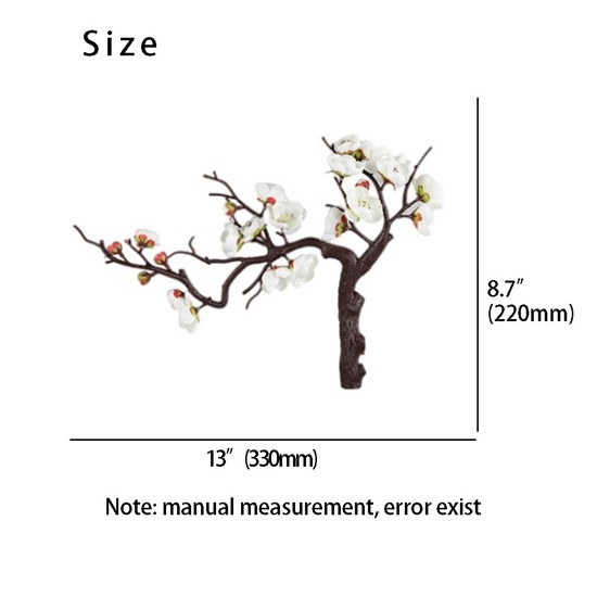 3 PCS White Fake Plum Faux Flowers Shabby Chic Decor Artificial flower