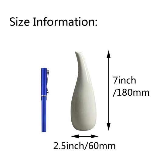 Small Ceramic Vases Set of 2 White Decorative Farmhouse Kitchen Decor Flower Vase for Wedding Scene Desktop Center Vase