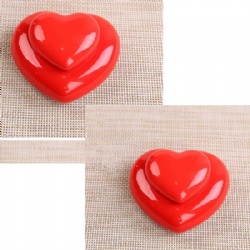2 PCS Votive Candle Holder,Farmhouse Turkey Tealight Decoration,Heart Shape for Christmas Table,Wedding,Birthday,Valentines,Home (Red 2 PCS)