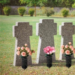 3 PCS Monuments Gravestone Gravesite Decorations Cemetery Grave Flower Vase
