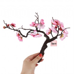 3 PCS Pink Fake Plum Faux Flowers Shabby Chic Decor Artificial flower