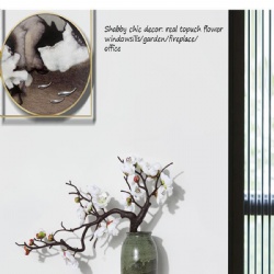 3 PCS White Fake Plum Faux Flowers Shabby Chic Decor Artificial flower