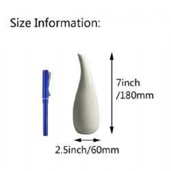 Small Ceramic Vases Set of 2 White Decorative Farmhouse Kitchen Decor Flower Vase for Wedding Scene Desktop Center Vase